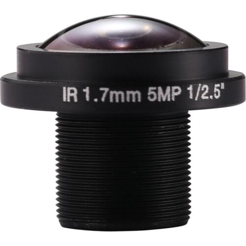 CCTV Lens 1/2.5" M12 MTV Mount 5MP High Resolution 1.7MM Fish Eye Panaromic Wide Angle IR HD Security Camera Lens