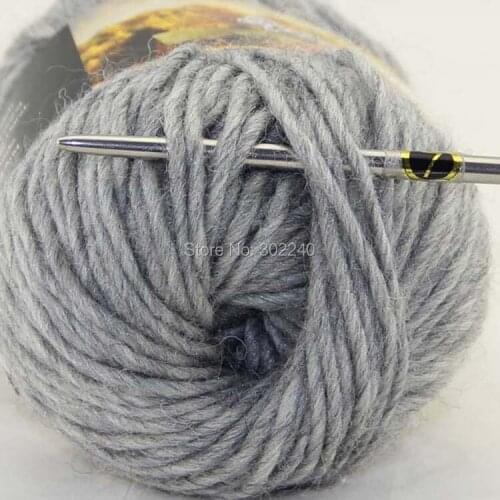 Lot of 1 skeins x 50g Chunky Hand Coarse Knitting Scores wool yarn Mom gray 833
