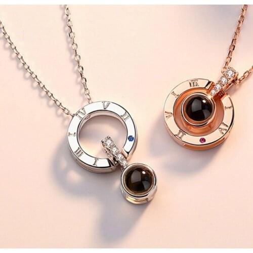 Valentines Day Gift 100 Languages Says I love You Heart Necklace Birthday Gift For Girlfriend