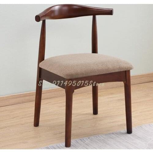 Nordic Horns Solid Wood Dining Chair Home Stool Desk Chair Simple Modern Restaurant Dining Table And Chair