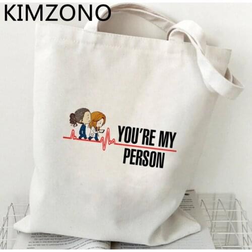 Greys Anatomy shopping bag jute bag eco shopping grocery reusable bag bolsas reutilizables tote net bolsas ecologicas custom