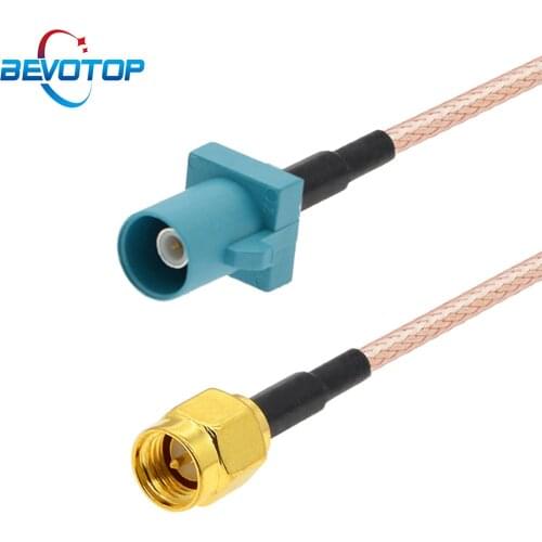 Fakra Z Male Plug to SMA Male GPS Antenna Fakra Extension Cable RG316 Pigtail Jumper for VW Seat Benz Ford 15CM~7M BEVOTOP