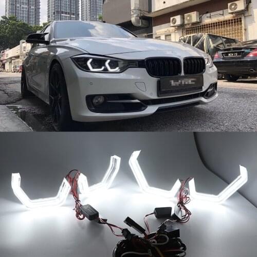 High quality 12V White Crystal Angel Eyes Kits ICONIC M4 Style day light DRL for BMW M3 F80 M4 F82