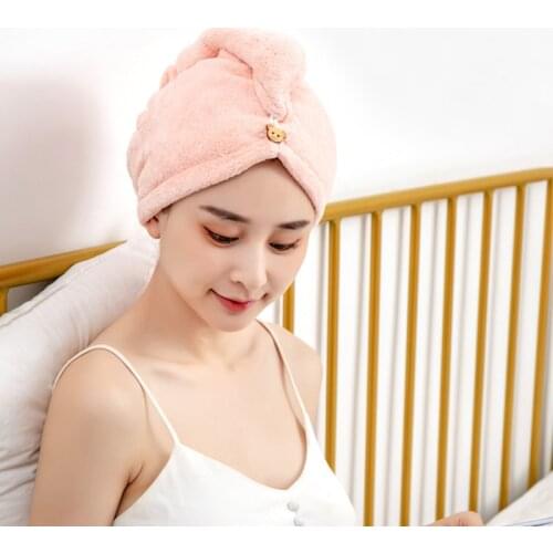 Women Bathroom Super Absorbent Quick-drying Thicker Microfiber Bath Towel Hair Dry Cap Salon Towel Rapid Drying Hair Towel