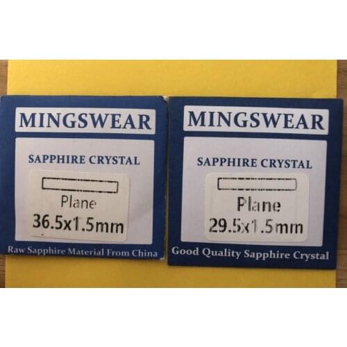 1.5mm Thick Round Plane Polished Sapphire Crystal 20mm to 29.5mm