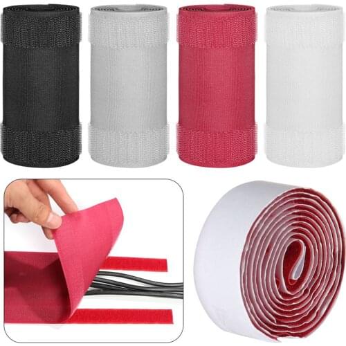 1M Soft Adjustable Hook and Loop Cable Cover Wire Cover For Floor Carpet Trunk Wall Desk Organizer Cable Cover Office Supplies