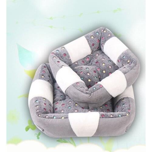2017 Winter Warm Pet Dog Beds Soft Fleece Dot Design Pet Nest With Removable Pet Mat Warm Kennel For Cat Puppy 3 Sizes PD236