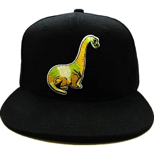 2019 Long-necked Dinosaur Embroidery Cotton Baseball Cap Hip-hop Cap Adjustable Snapback Hats for Men and Women 93