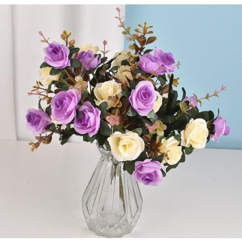 3 PCS Artificial Rose Fake Plant Flowers Home-Decoration Wedding Photography Staff