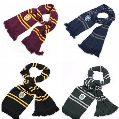 4PC Child&adult Potter Necklace Hermione Boy Girl School Scarf Tie Cosplay Kids Women Men Halloween New Year Gift Hot Sale