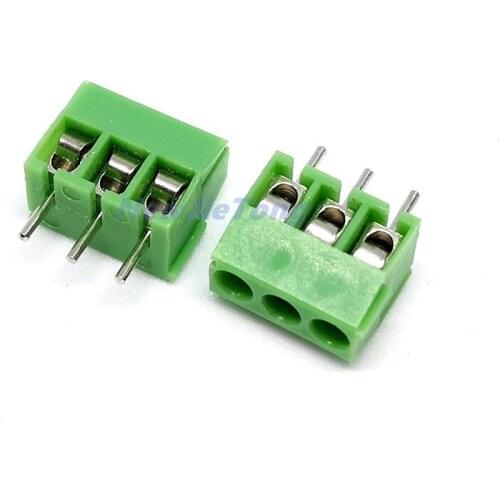 500pcs KF350-3.5-3P Terminal 300V 10A Screw 3Pin 3.5mm Straight Pin PCB Screw Terminal Block Connector