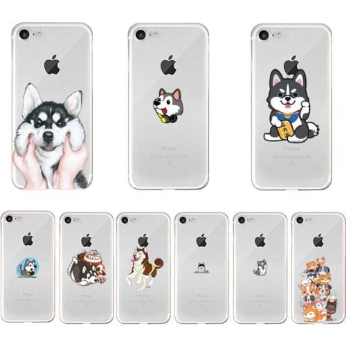Husky Phone Case For iPhone X XS MAX 6 6s 7 7plus 8 8Plus 5 5S SE 2020 XR 11 11pro max Clear funda Cover