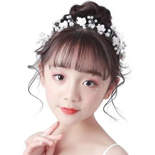 Childrens Tiara Princess Crown Girls Hair Band Korean Cute Girl Hair Band Birthday Gift Headband Performance Accessories
