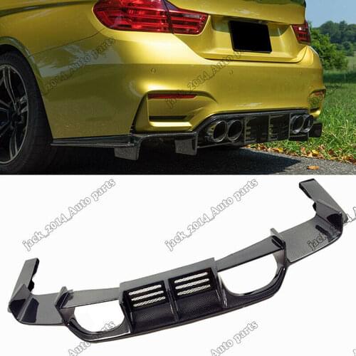 For 2015 2016 2017 2018 BMW F80 M3 F82 F83 M4 Real Carbon fiber Rear Bumper Lip Diffuser Kit