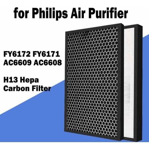 FY6172 FY6171 HEPA Filter and Carbon Filter for Philips Air Purifier Series 6000 AC6609 AC6608/30