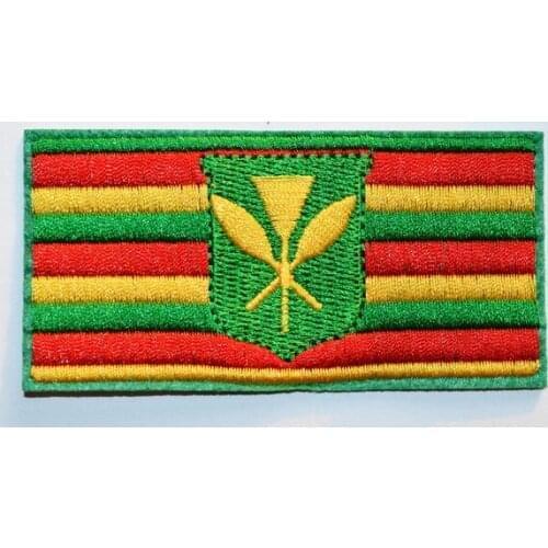 Hot! Hawaii Flag US USA State Iron on patch(size is about 9.1 * 4.6 cm)