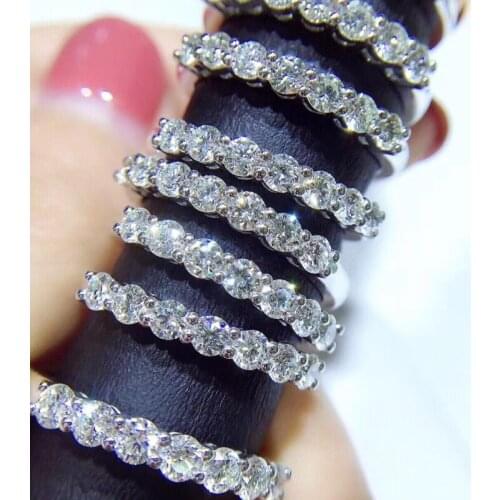 925 Sterling Silver Moissanite Ring 0.7ct Color Engagement Ring Test Positive Moissanite Band Diamond Wedding Jewelry For Bride