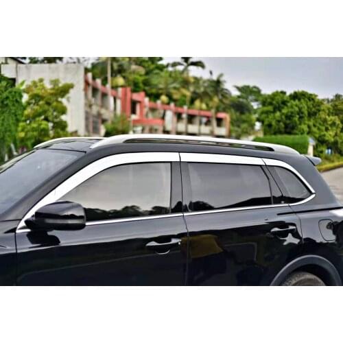 Chrome Door Visor Window Sun Rain Shield Silver Trips Eaves for Kia SPORTAGE R 2018