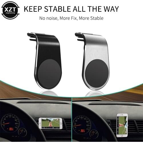 New Metal Magnetic Car Phone Holder Mini Air Vent Clip Mount Magnet Mobile Smartphones Stand in Car for iPhone X 11 Pro Samsung