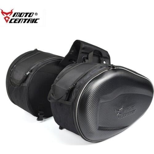 Motorcycle Saddle bag Waterproof Saddlebags Large Capacity Outdoor Riding Luggage Motorbike Rear Seat Bag with Rain Cover 18-29L