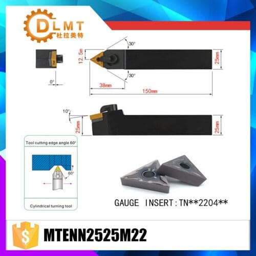 MTENN2525M22 60 Degrees External Turning Tool Holder For TNMG220404 TNMG220408 Used on CNC Lathe Machine