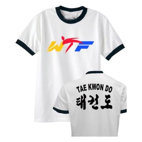 World Taekwondo Federation T shirt men two sides WTF Ringer gift Casual tee free shipping ringer tees