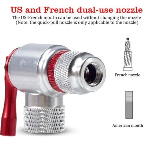 CO2 Inflator Head Quick and Easy Presta Valves Compatible Bicycle Pump For Bike Bicycle ASD88