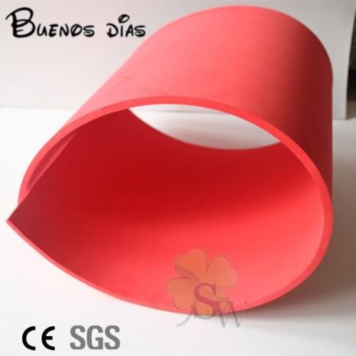 No Hole high Density Red 10mm Eva Foam Sheet,Cosplay Children School Handmade Material Size 50cm*200cm