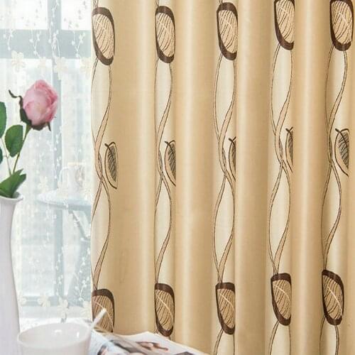 Pastoral Style Luxury Leaves Designer Curtain For Living Room Bedroom Kitchen Tulle Window Sheer Curtain Window Screening Panel