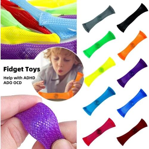 Sensory Toys Marbles Ball for Autism ADHD Anxiety Therapy Toys OCD GXE Stress Relief Hand Fidget Toys Braided Mesh Easy Bend Toy