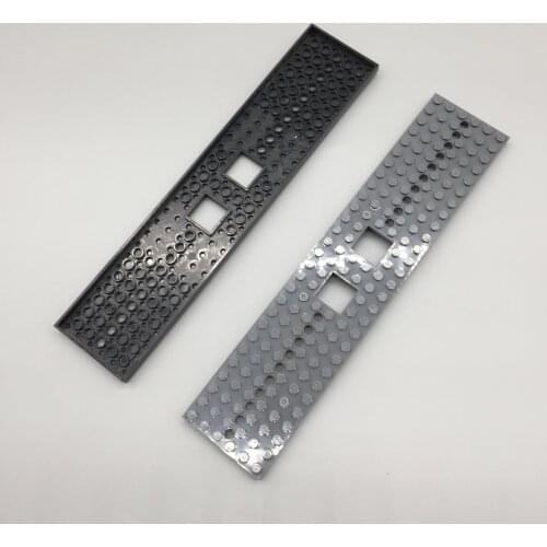 Piezas técnicas 92339 Base de tren 6x28 con dos cortes 2x2 y 3 orificios redondos cada extremo monta bloques de Base de Juguetes