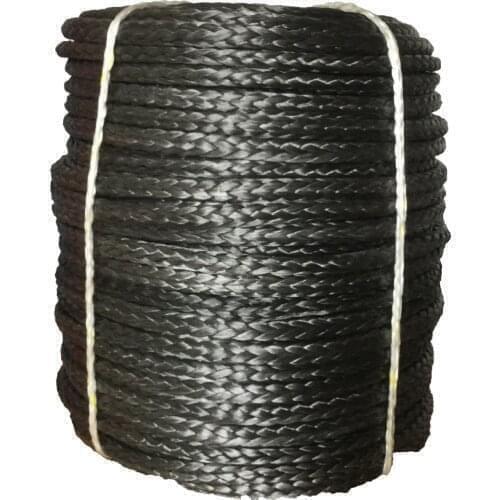 4mmx300M Black Synthetic Winch Rope String Line 12 strand off-road UHMWPE Cable Towing Rope for Boat/ATV/UTV/SUV/4X4/4WD
