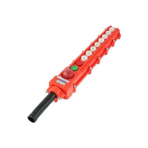 Rainproof Crane Hoist 8 Ways Pushbutton Switch Pendant Control Station COB65BH