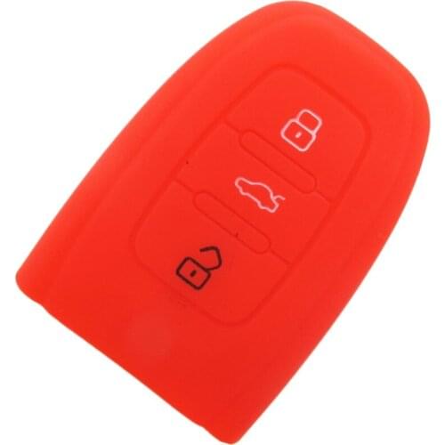 XRSHKEY New Skin Silicone Rubber Car Key Fob Cover Case Set for A2 A3 A4 A6 A8 TT Remote Repair Protect Shell