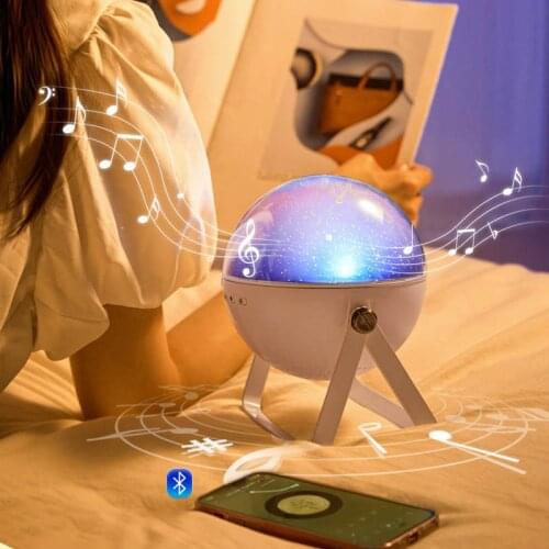 Star Projector Night Light for Kids with Rotating Remote Control Bluetooth Bedroom Projector Lamp for Children Adults Xmas Gifts