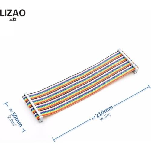20cm 40 PIN Way GPIO Rainbow Ribbon Cable for Raspberry Pi Model B / Model B