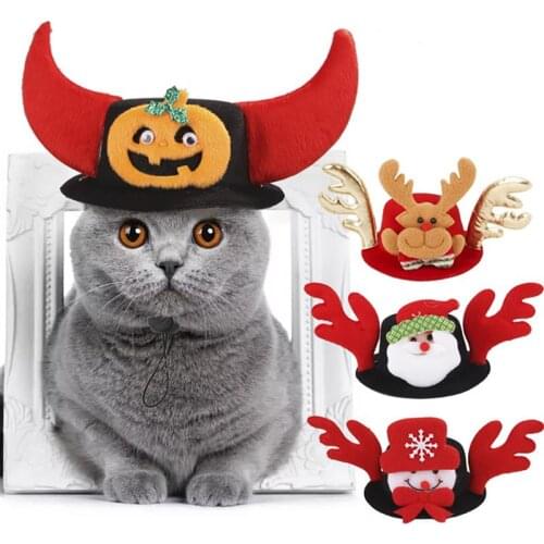 2019 Halloween Hat Pet Dog Cat Halloween Pumpkin Headwear Party Hat Pet Costume Hat For Cats Dogs Headband Hat Apparel New
