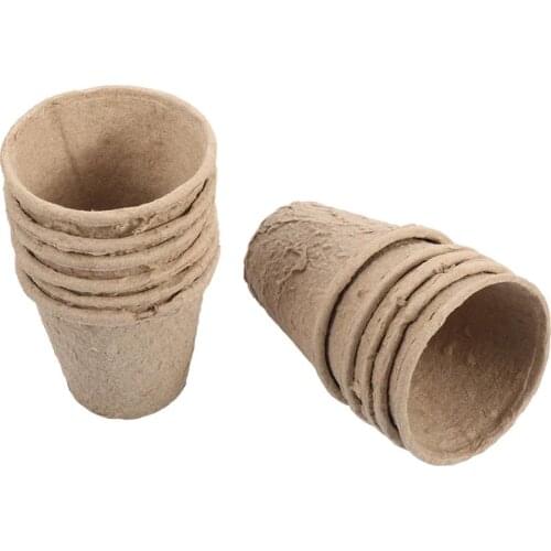 30 Pcs Paper Pulp Nursery Pots Garden Biodegradable Planting Germination Cup Environmental protection Seedling Cultivation Pot