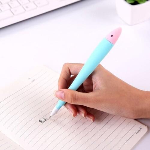 30 pcs Cute cartoon small fish styling neutral pen simple creative color rod 0.5 Carbon black pen kawaii school supplies