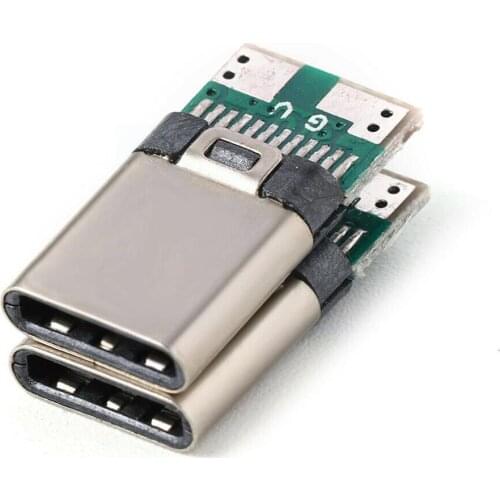 6pcs New USB 3.1 Type C Male DIY Solder Cable Plug Board N6K0 Data Attached Socket Connector PC Test Head SMT F2R3