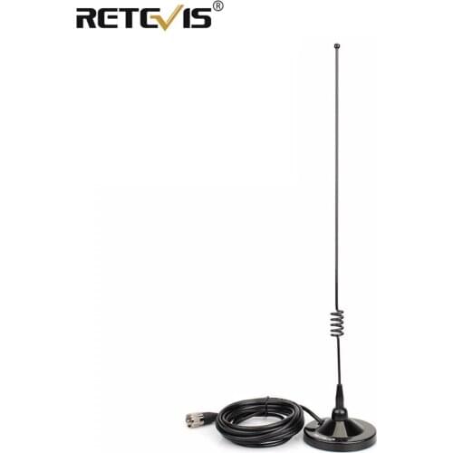 RETEVIS MR100 Mobile Magnet Mount and Dual-Band Antenna Combination SL16/PL259 Connector VHF UHF for RETEVIS RT98/RT95 Car Radio
