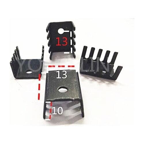 Free shipping100PCS Aluminum heatsink/ic Heatsink /TO-220 Aluminum radiator/ Aluminum Radiator13*10-19mm