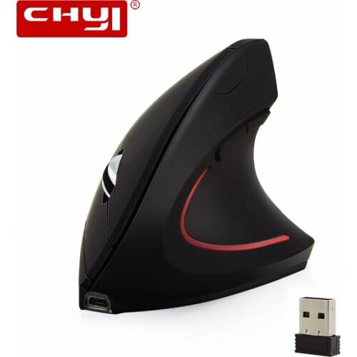 CHYI Ergonomic Vertical Mouse Wireless Rechargeable Computer Gaming Mice 1600DPI Optical Mouse With Wrist Rest Mouse Pad