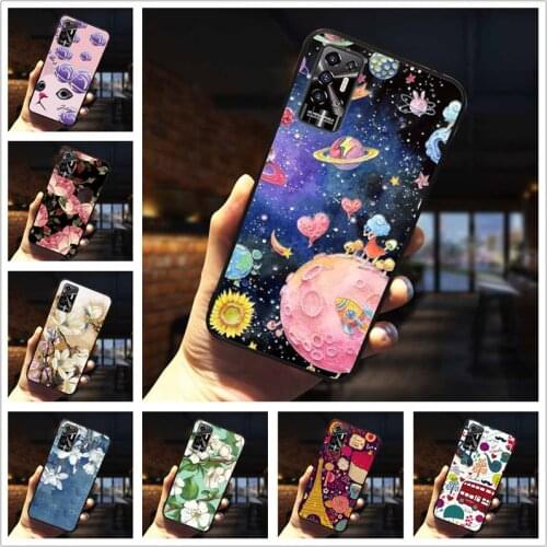 For Tecno Pova 2 Case Flowers Relief Soft Silicone Cover for Tecno Pova 2 6.95'' Phone Back Cases for Tecno Pova2 2021 LE7 Funda