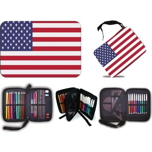 MERCHANDMANIA case US flag School school child girl pencils pen custom offer