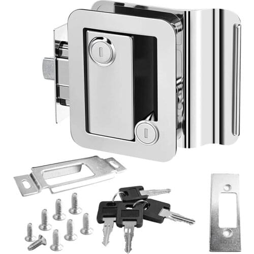RV Trailer Door Lock,Camper Cavaran Travel Entry DoorLock Access Inside Outside Handle Knob Latch Paddle Deadbolt