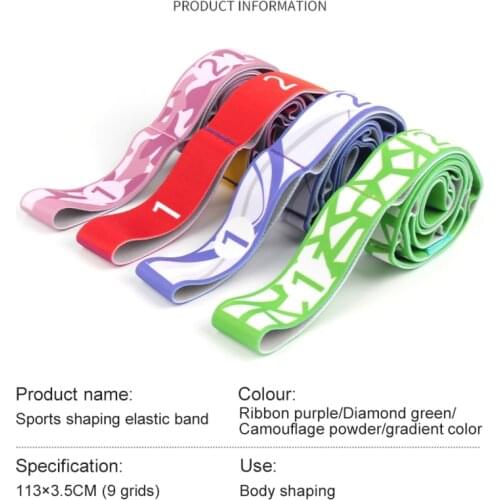 Girl Heart Multi-Segment Resistance Band Anti-Slip Elastic Extend Strap Belts Leg Stretching Fitness Training Accessories