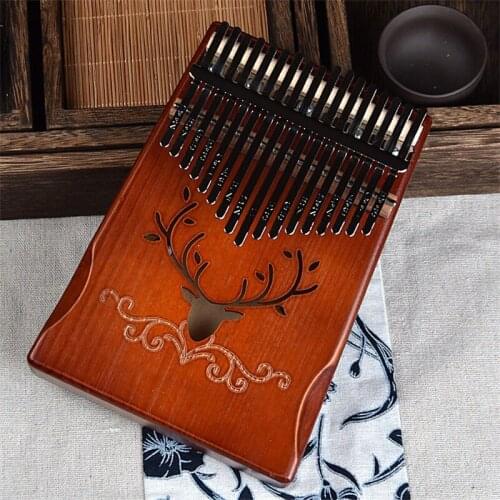 Kalimba Thumb Piano 17 Key,Wonderful Finger Piano Kit for Kids Adults Solid Wood With Tune Hammer Study Instruction Musical Gift