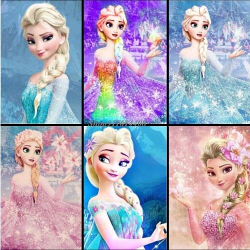 Canvas Painting Disney Classic Modern Anime Frozen Princess Posters and Prints Wall Art Pictures for Kids Living Room Home Decor
