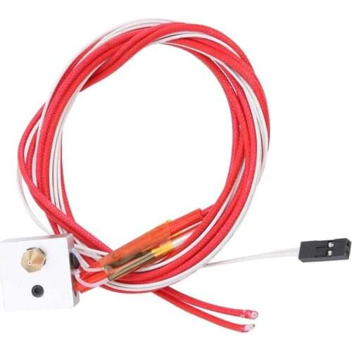 Kit stainless steel wire insert Extruder Assembled MK8 Hot End Kit Heating Tube Nozzle Set Printer Accessory